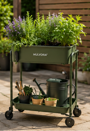 RootCove Raised Herb Cart